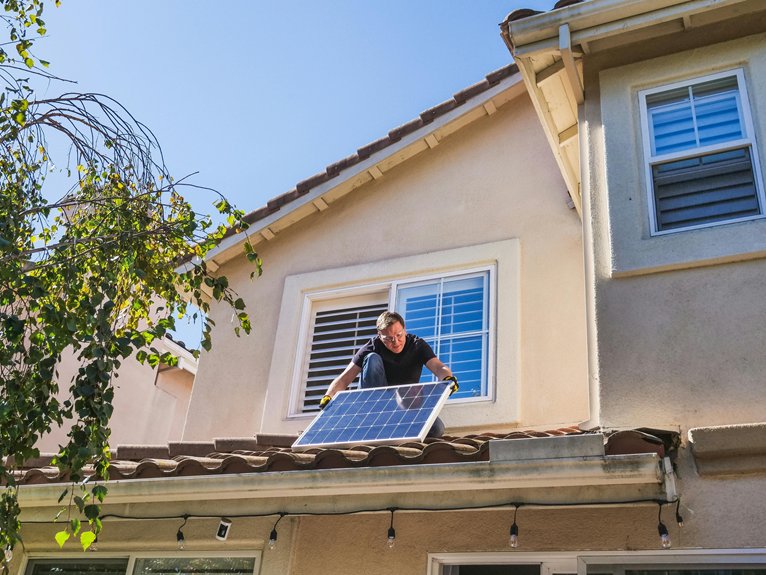 roof and solar installation